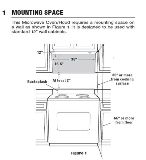 clearance between gas stove and microwave